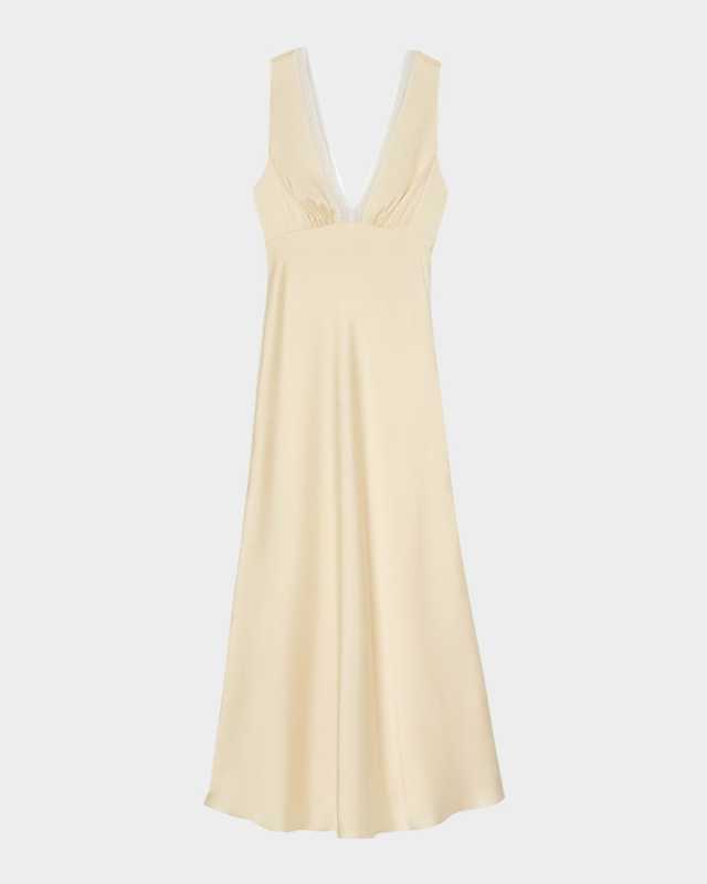 Noelle Lace-Trim Maxi Dress